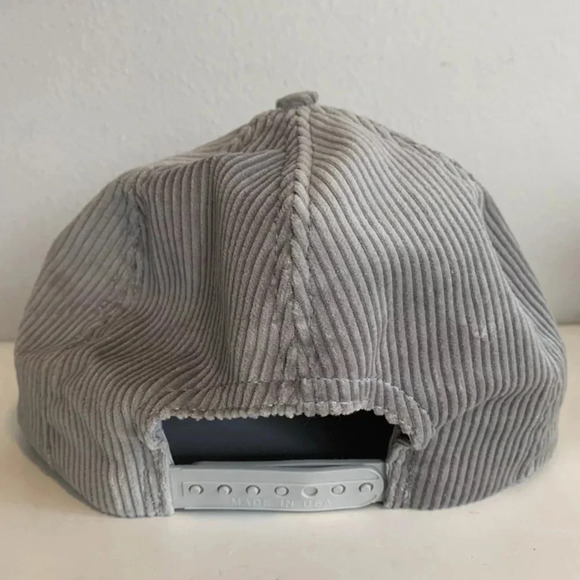 Vintage Hawaii Corduroy Mauna Loa Macadamia Snap Back Hat Nuts Hilo Gray USA - Picture 5 of 11